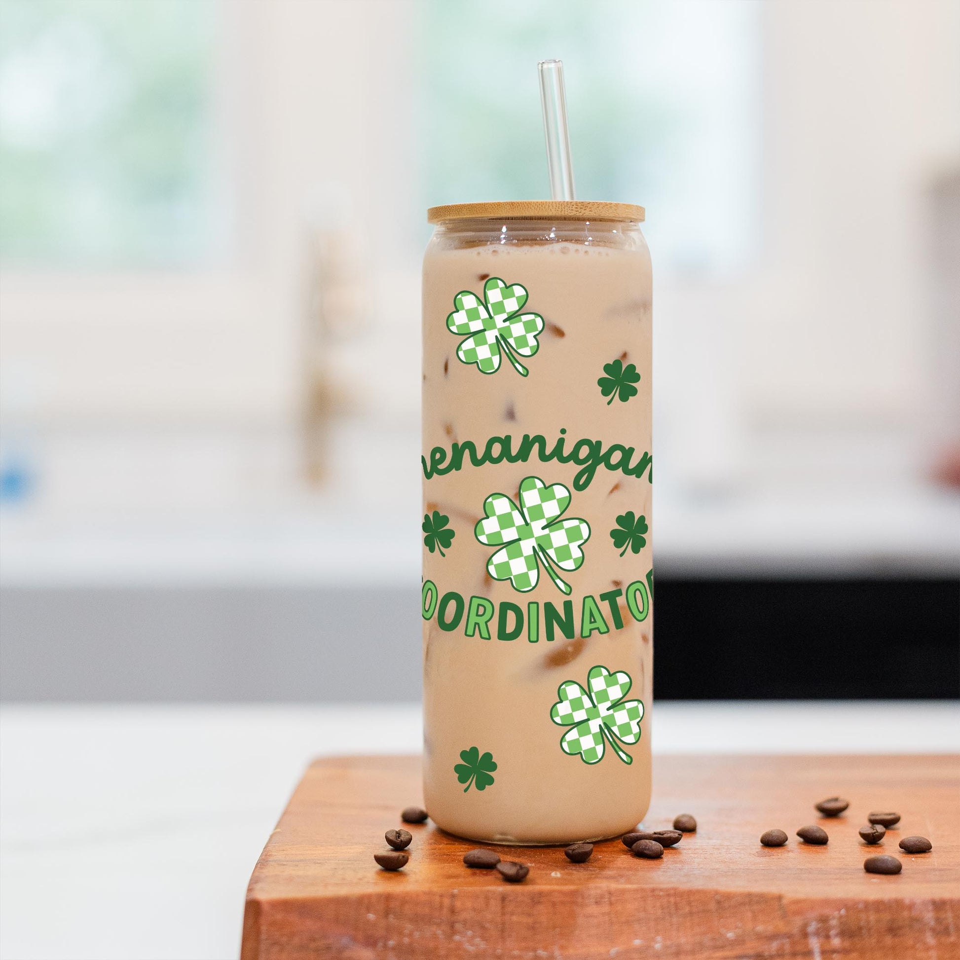 24oz Cold Brew Glass-St. Patrick's Day Shenanigans Coordinator -2
