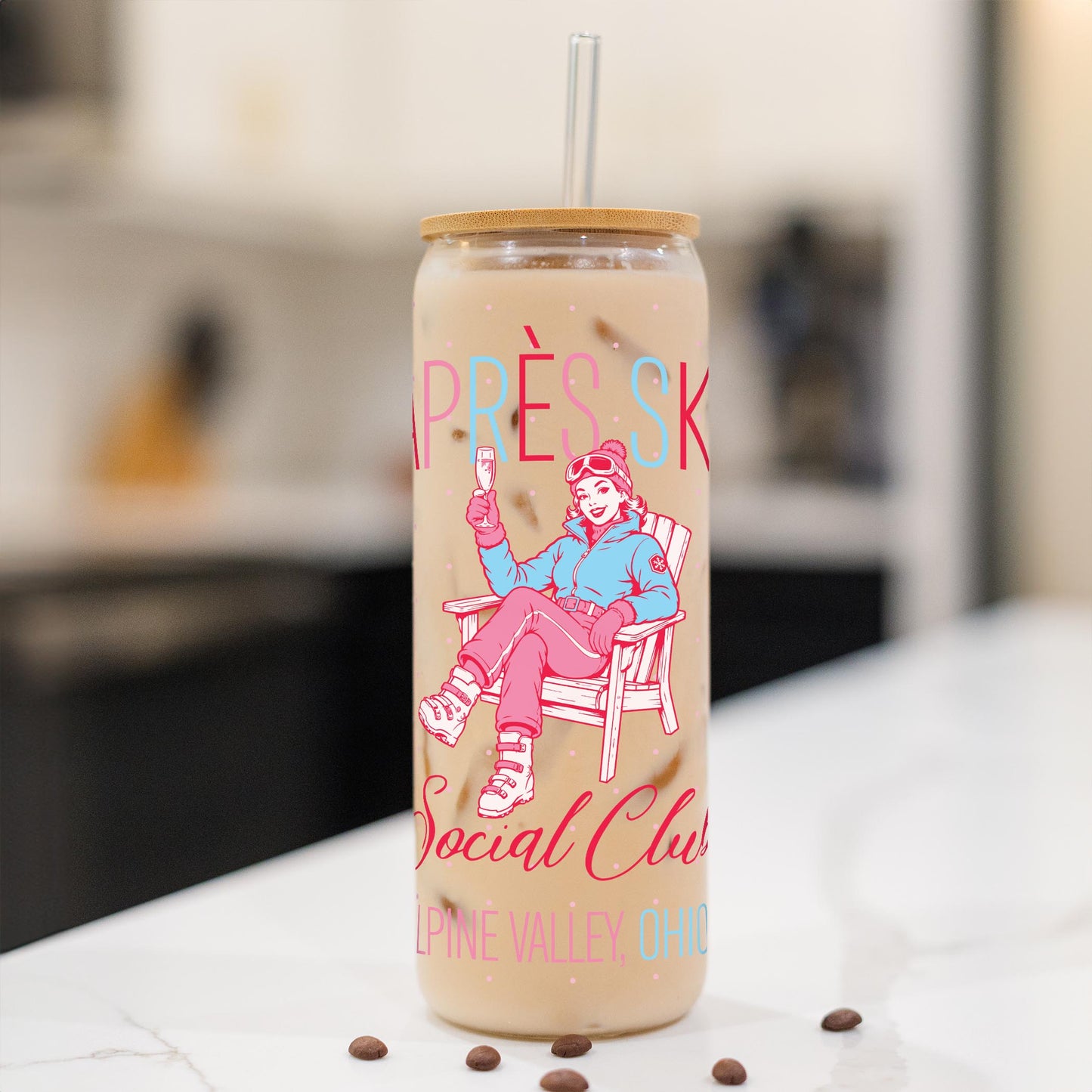 24oz Cold Brew Glass-Love+Local Après Ski -1