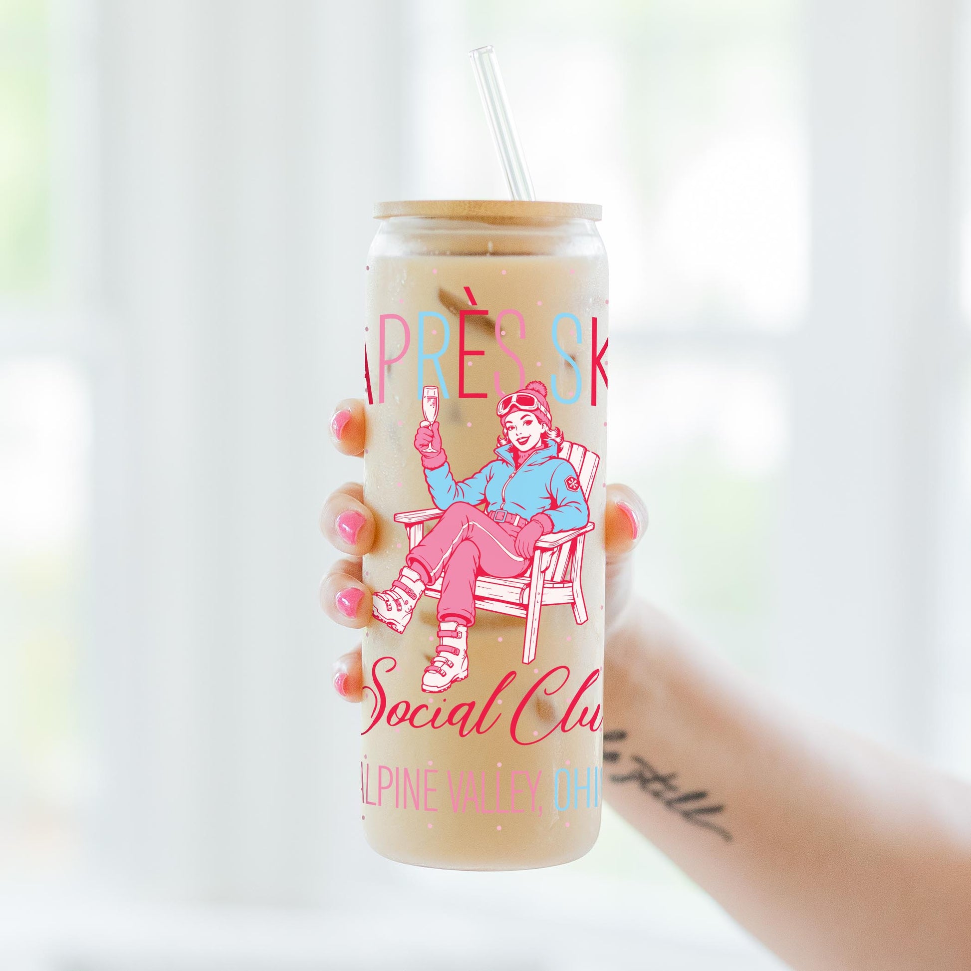 24oz Cold Brew Glass-Love+Local Après Ski -3