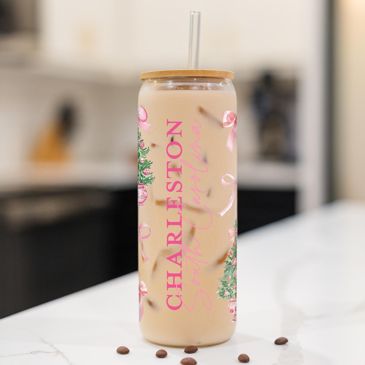 24oz Cold Brew Glass-Love+Local Blush & Baubles - A Grand Millennial Christmas -1