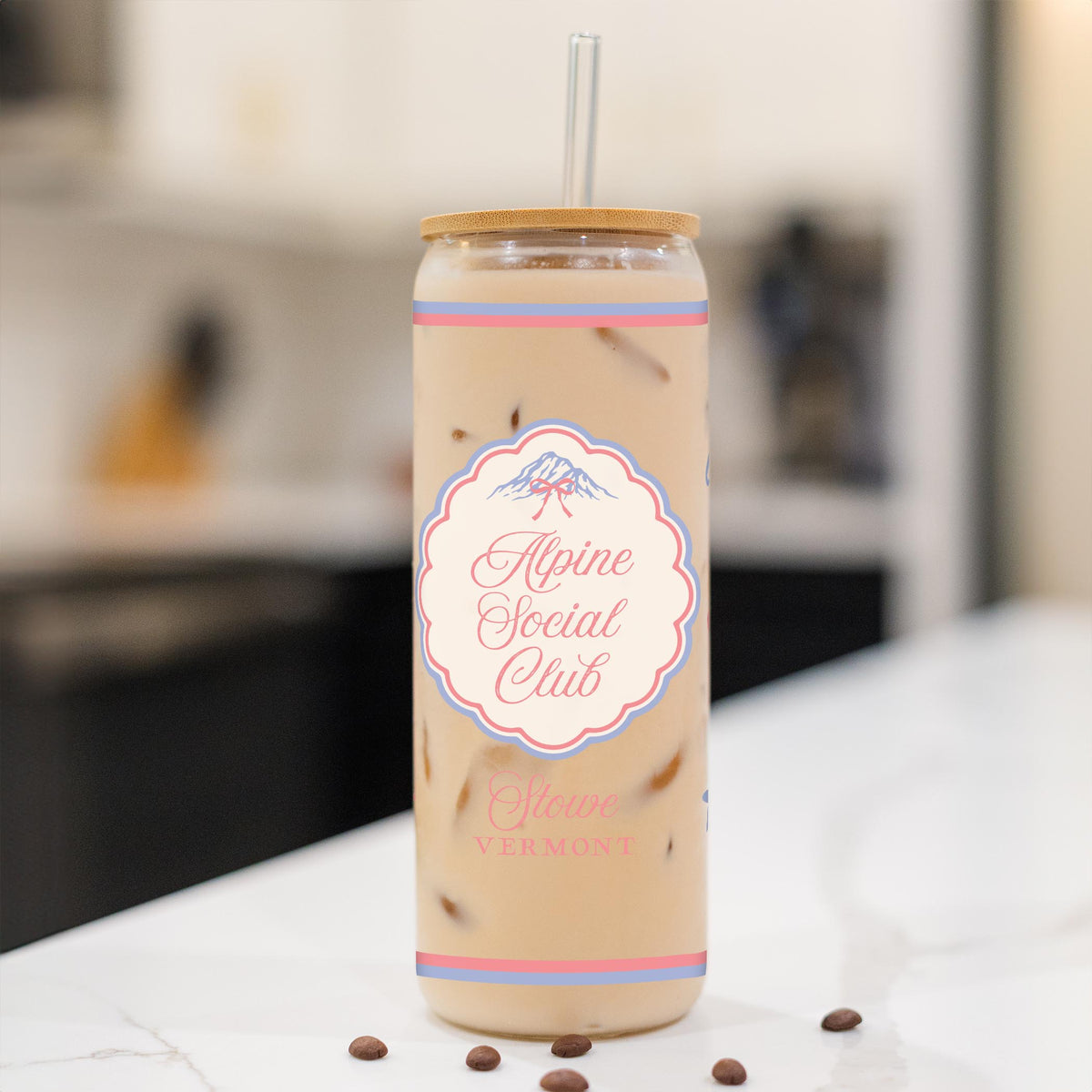24oz Cold Brew Glass-Chalet Girl | Custom -1