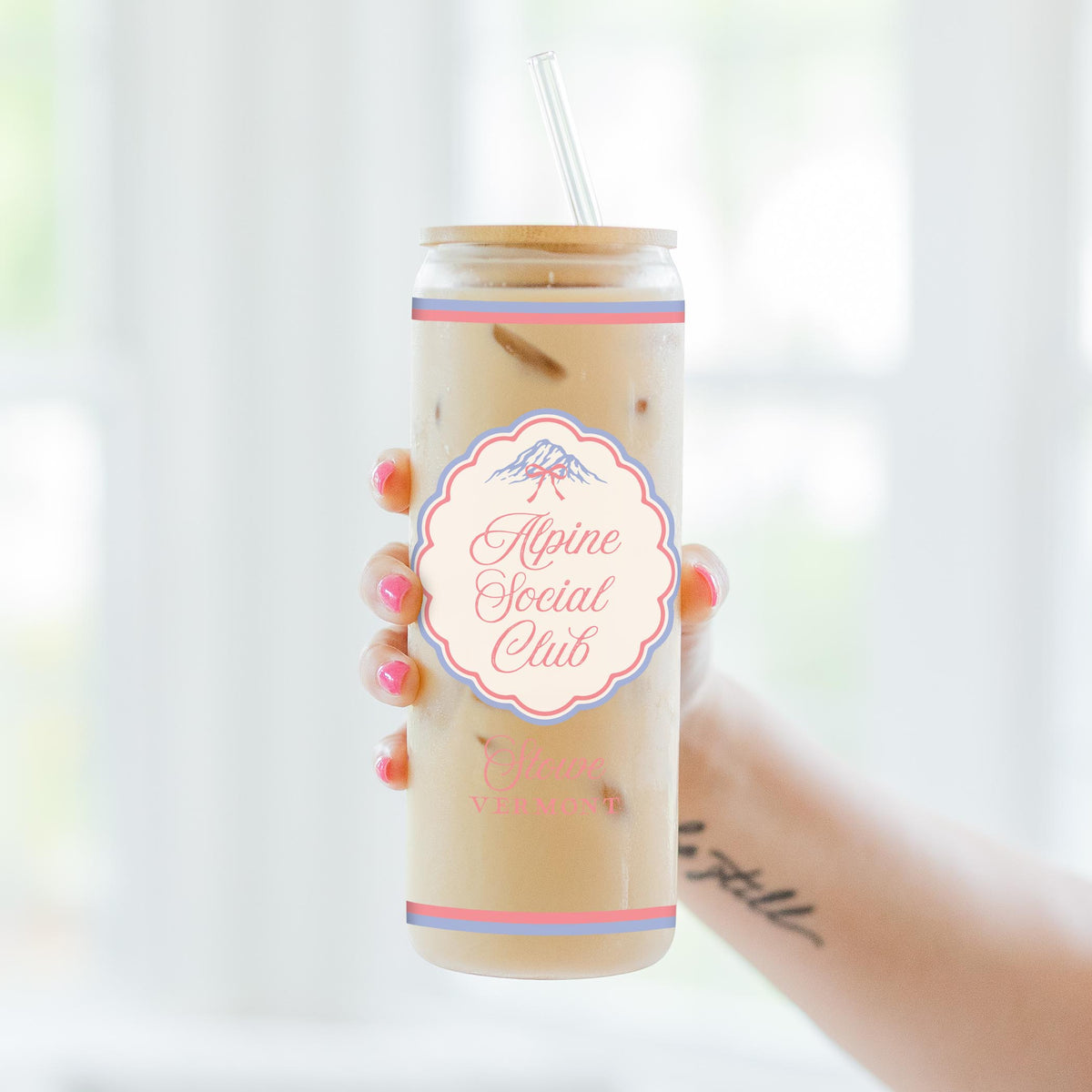 24oz Cold Brew Glass-Chalet Girl | Custom -3