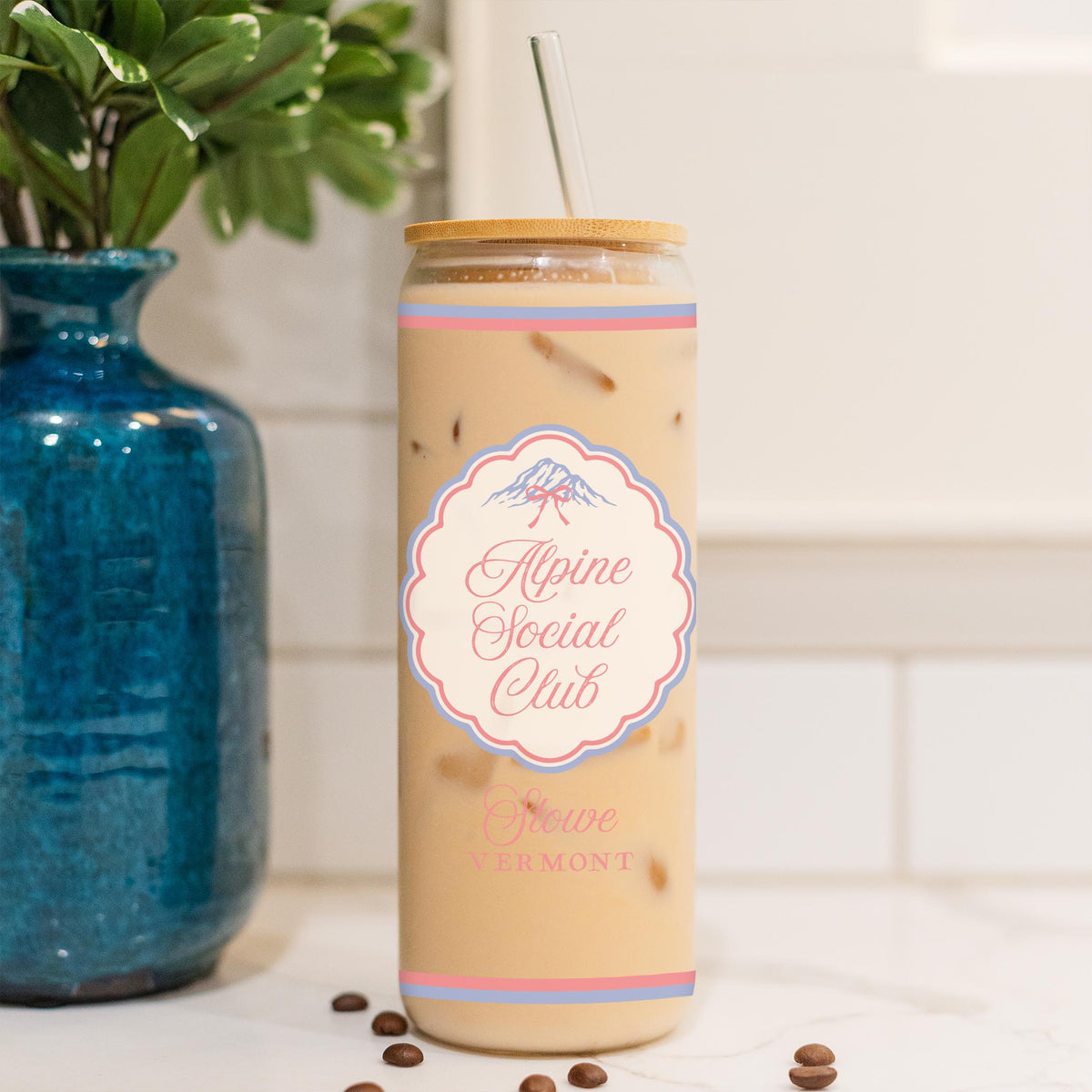 24oz Cold Brew Glass-Chalet Girl | Custom -4