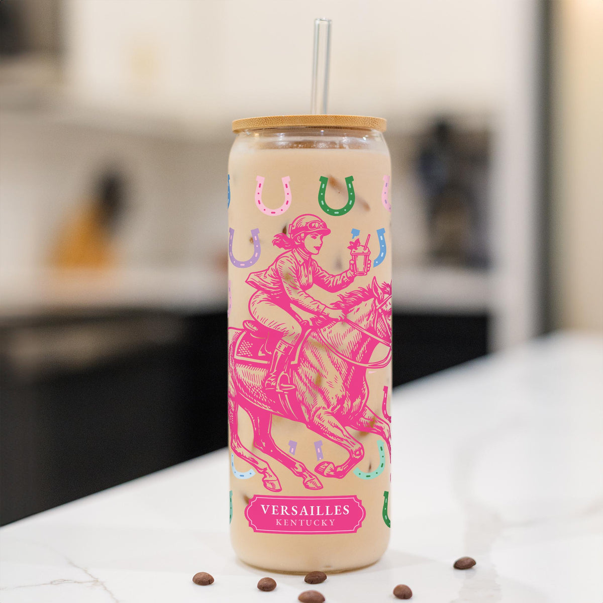 24oz Cold Brew Glass-Derby | City & State | Hometown -1