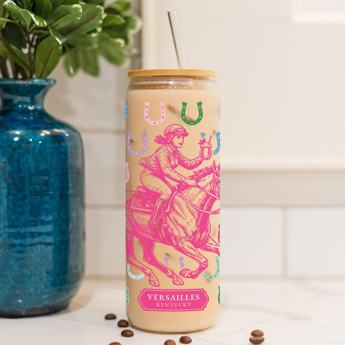 24oz Cold Brew Glass-Derby | City & State | Hometown -4