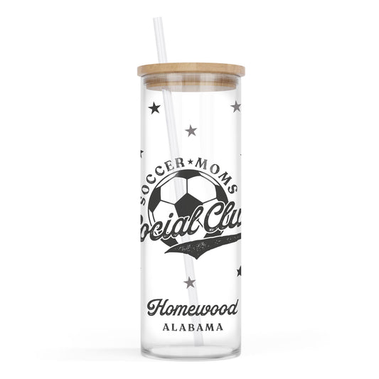 24oz Cold Brew Glass-Soccer Mom | Custom | Personalize -0