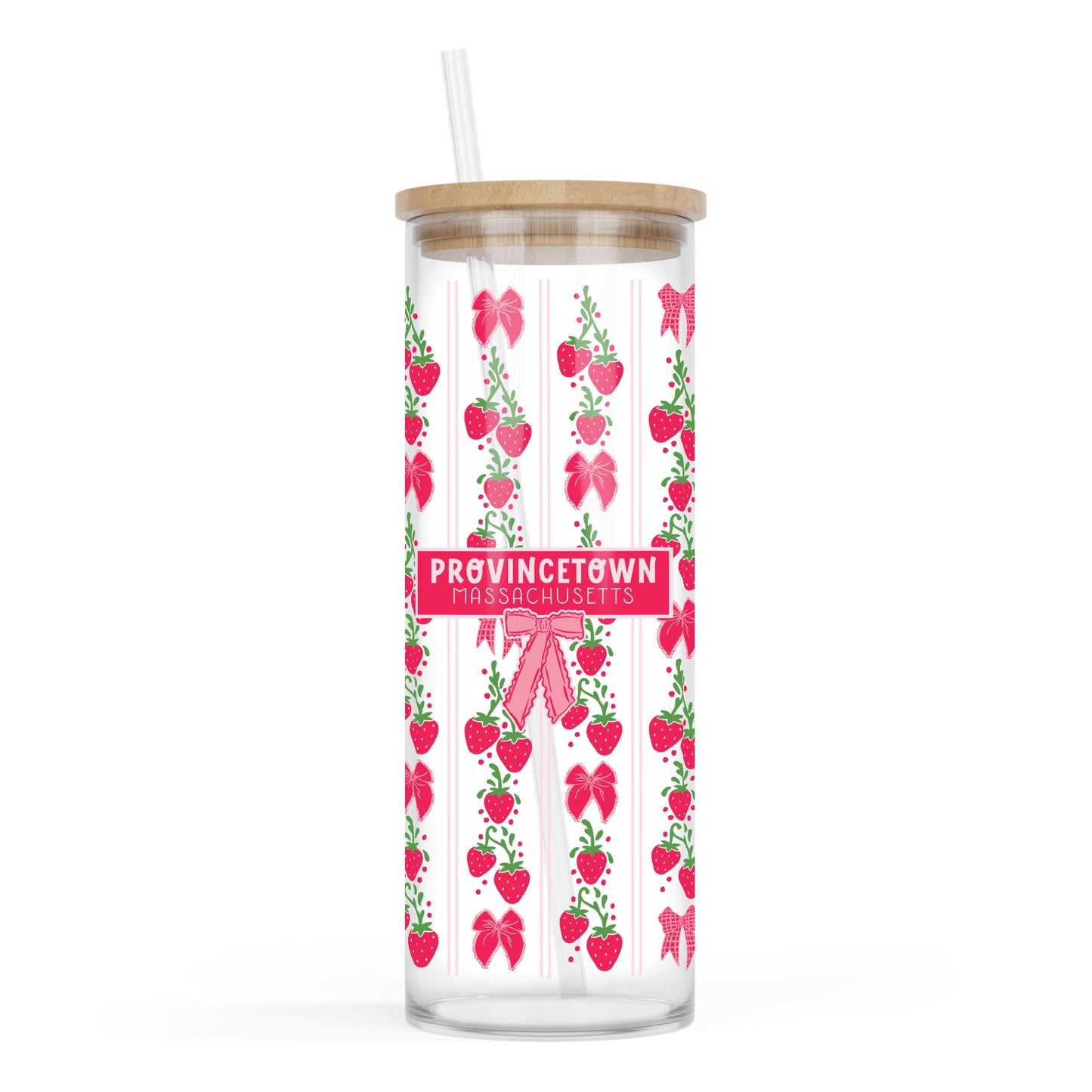 24oz Cold Brew Glass-Love+Local Strawberry Parlor -0