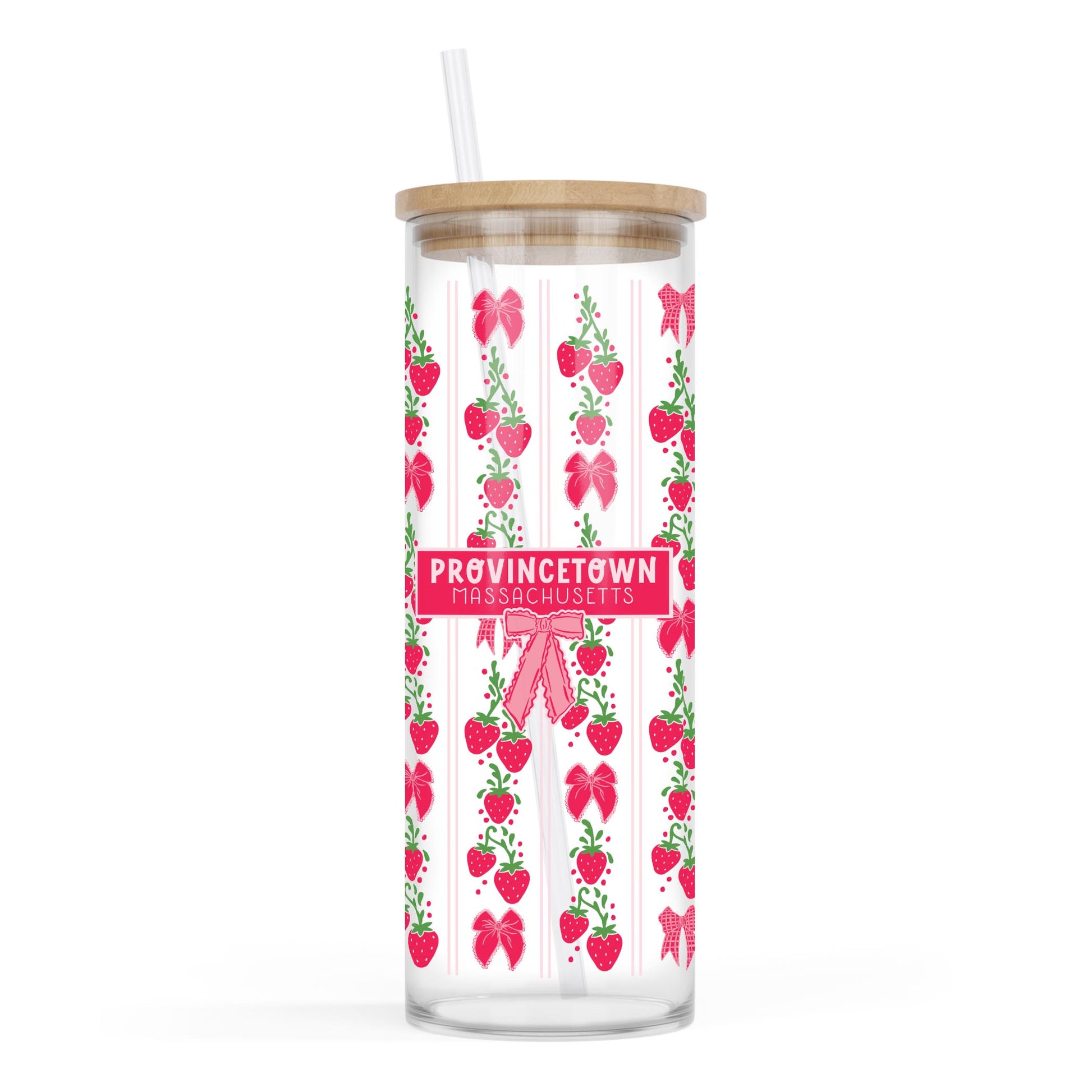24oz Cold Brew Glass-Love+Local Strawberry Parlor -0