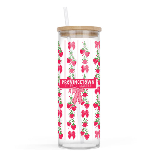 24oz Cold Brew Glass-Love+Local Strawberry Parlor -0