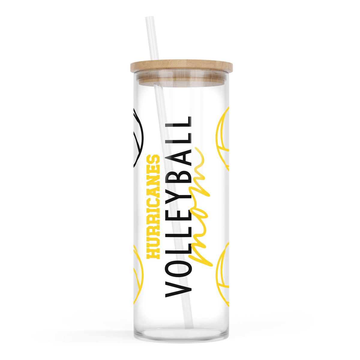 24oz Cold Brew Glass-Custom Volleyball Mom | Your Team -0