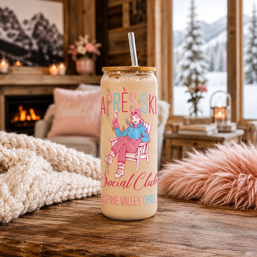 24oz Cold Brew Glass-Après Ski | Custom | Personalize