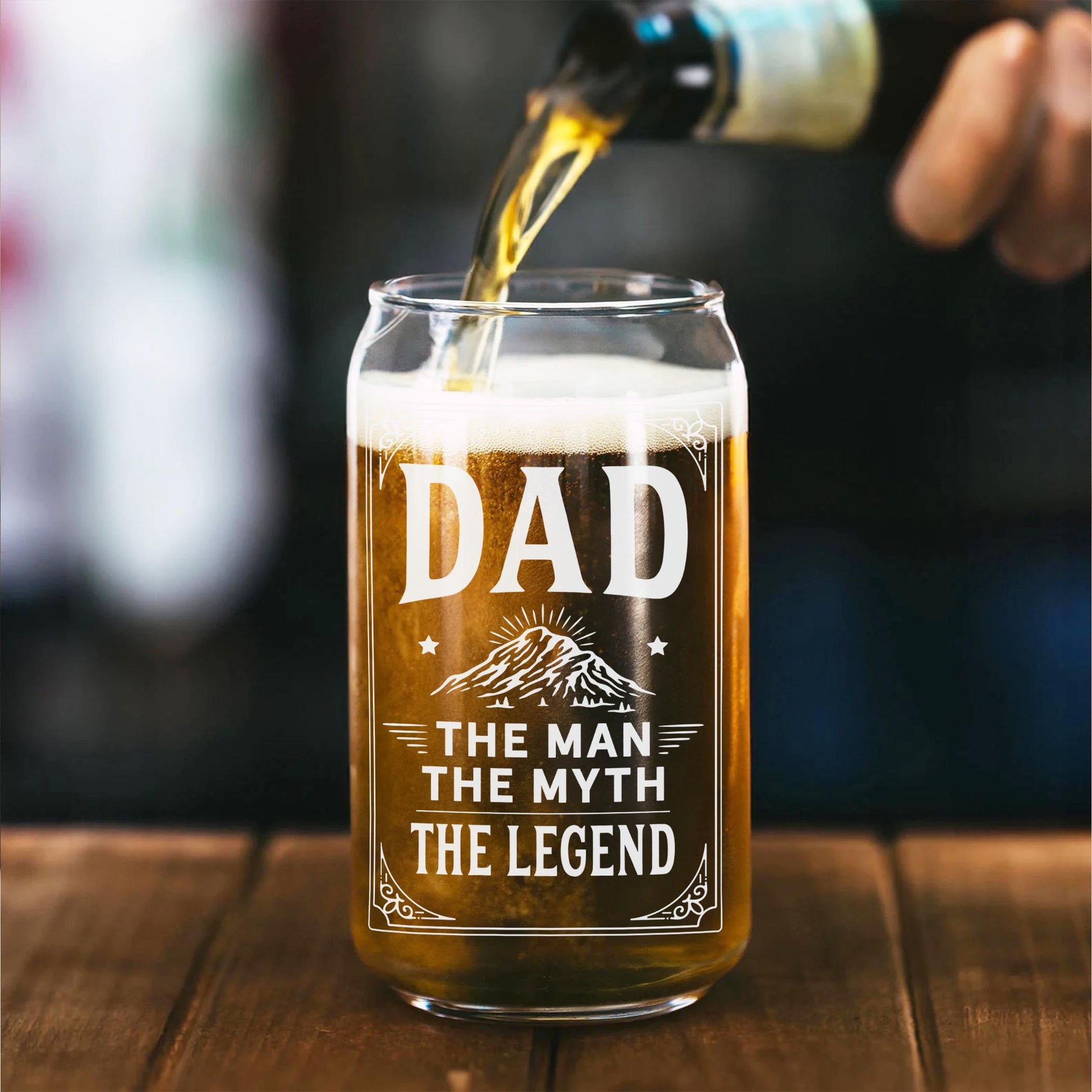 16oz Glass Can-The Man The Myth The Legend -1