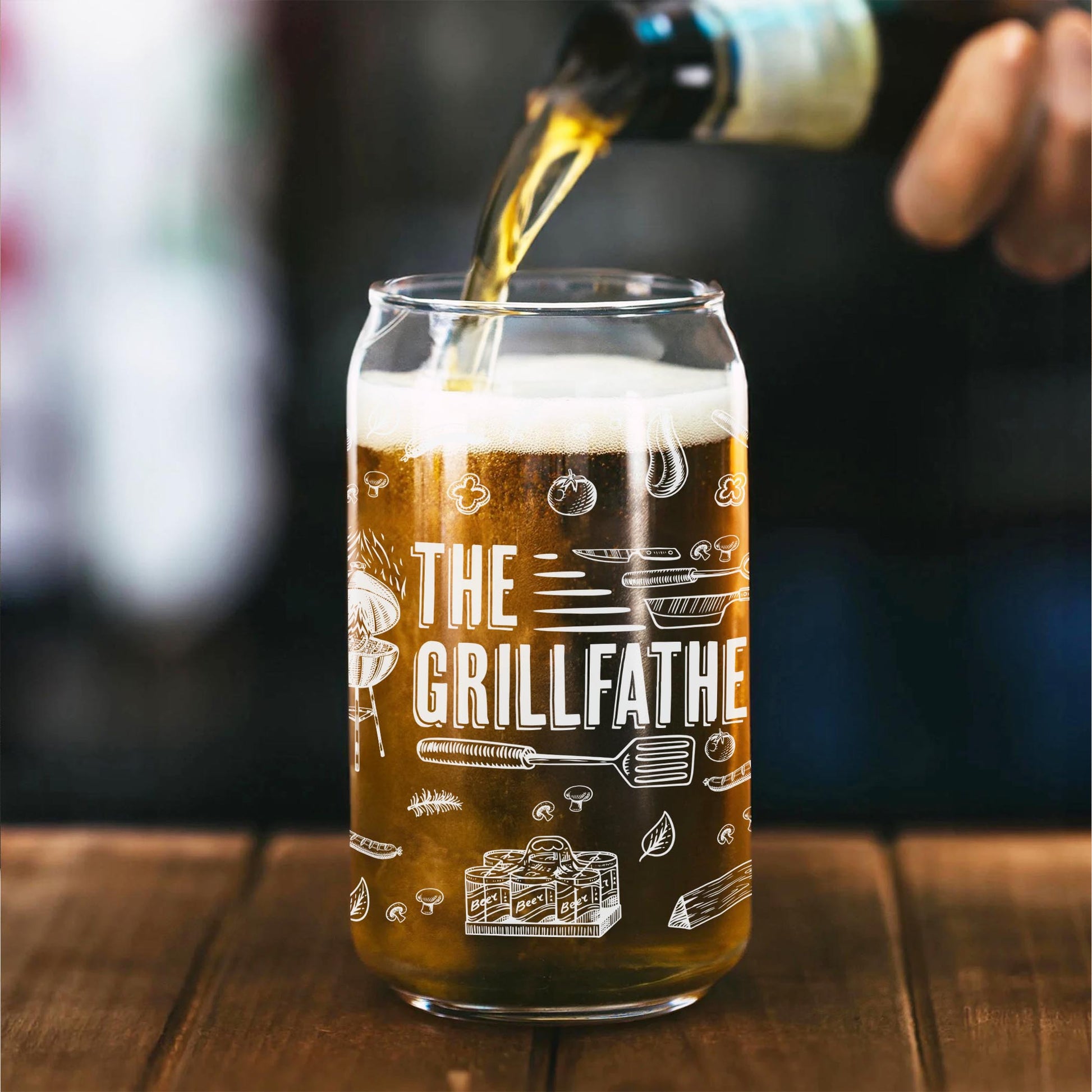 16oz Glass Can-The Grillfather -1