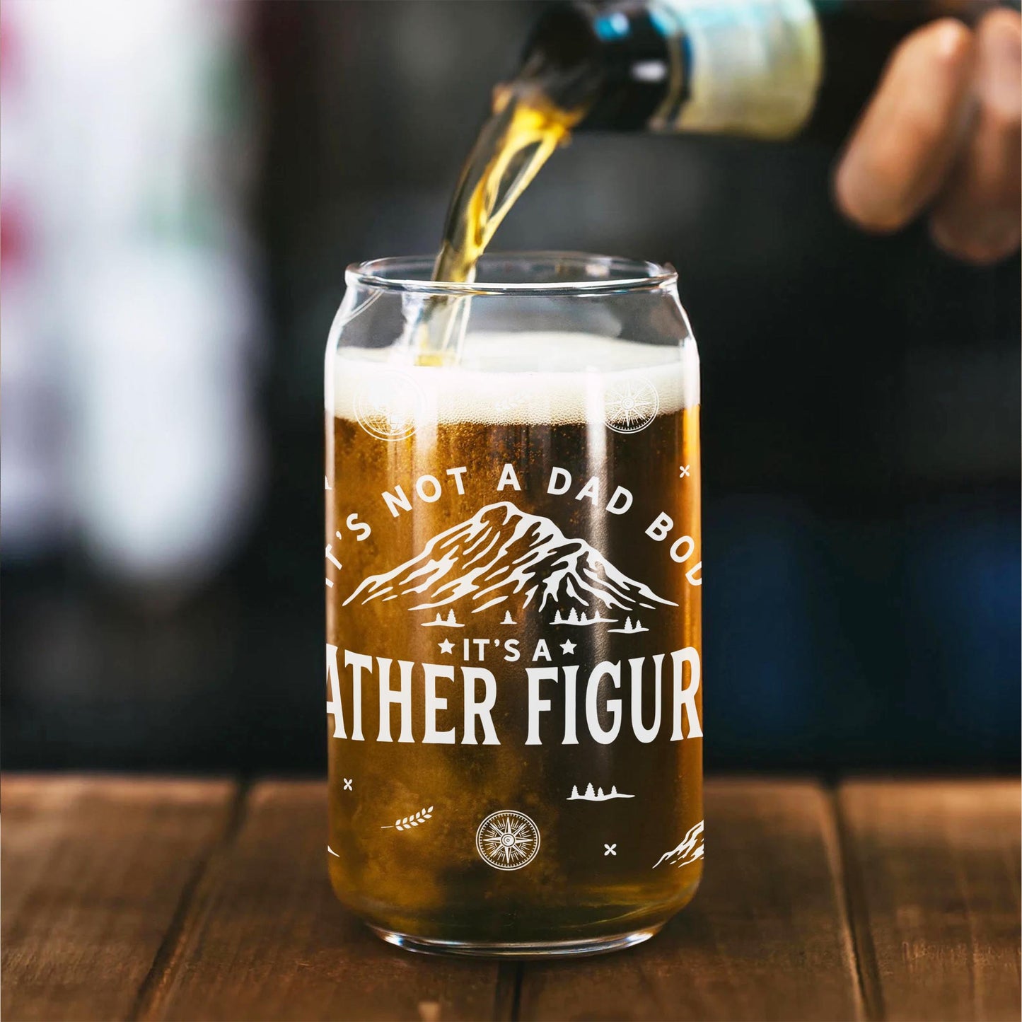 16oz Glass Can-It's Not A Dad Bod -1