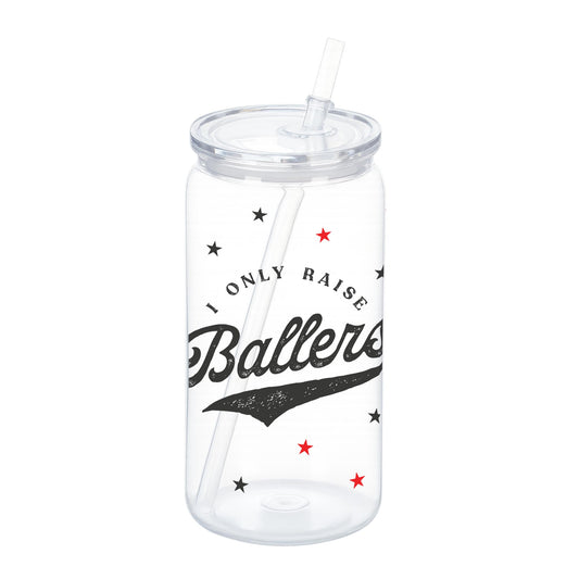 16oz Acrylic Plastic Tumbler-Little League I Only Raise Ballers -0
