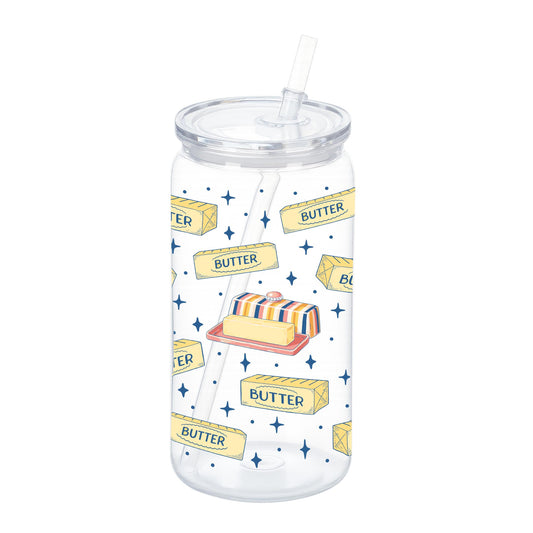 16oz Acrylic Plastic Tumbler-Butter Pattern -0