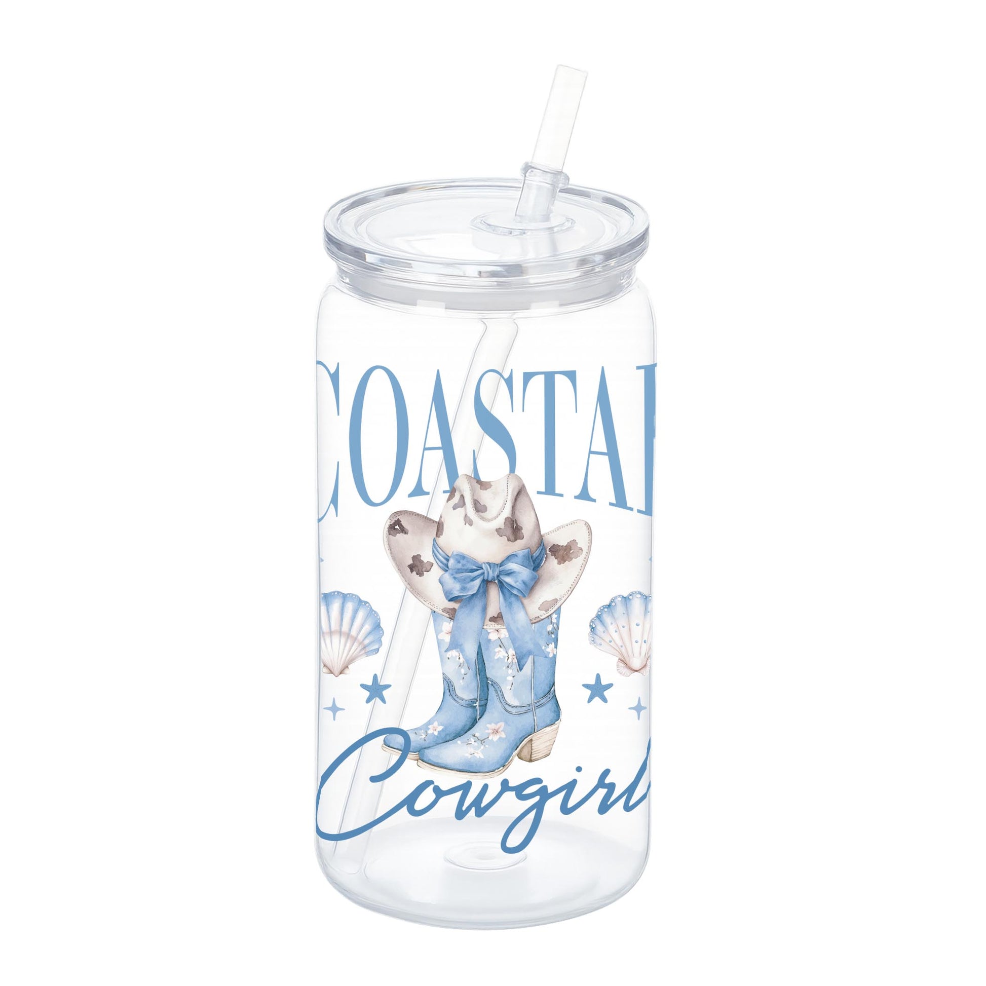 16oz Acrylic Plastic Tumbler-Coastal Cowgirl 2 -0