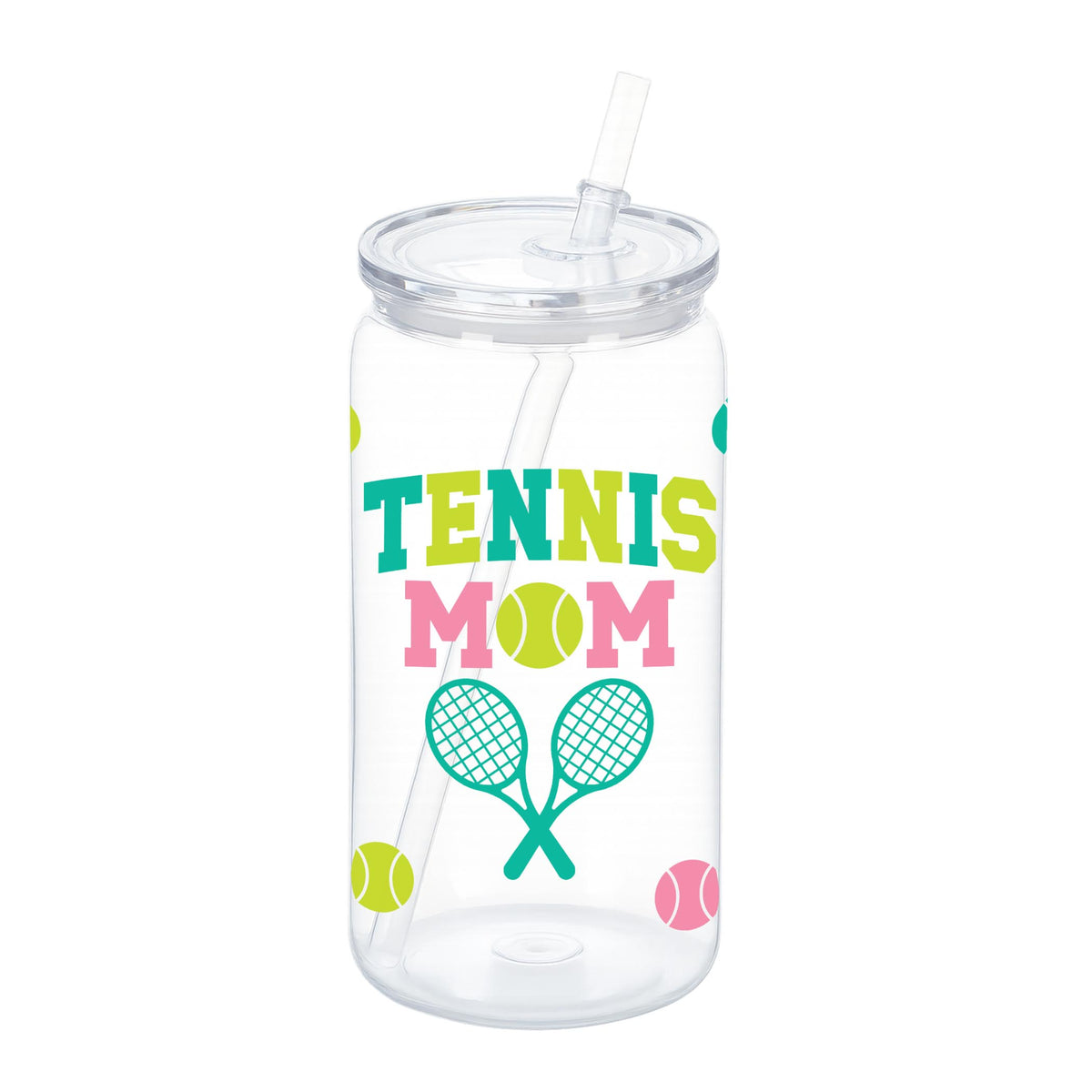 16oz Acrylic Plastic Tumbler-Tennis Mom -0