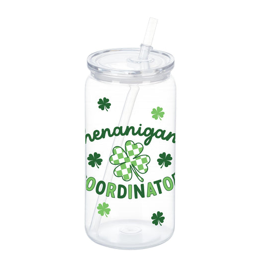 16oz Acrylic Plastic Tumbler-St. Patrick's Day Shenanigans Coordinator -0