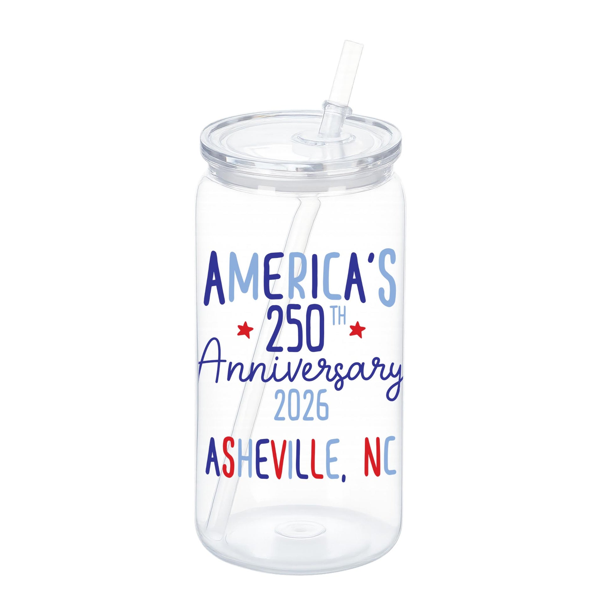 16oz Acrylic Plastic Tumbler-Love+Local 4th of July 250th Anniversary -0