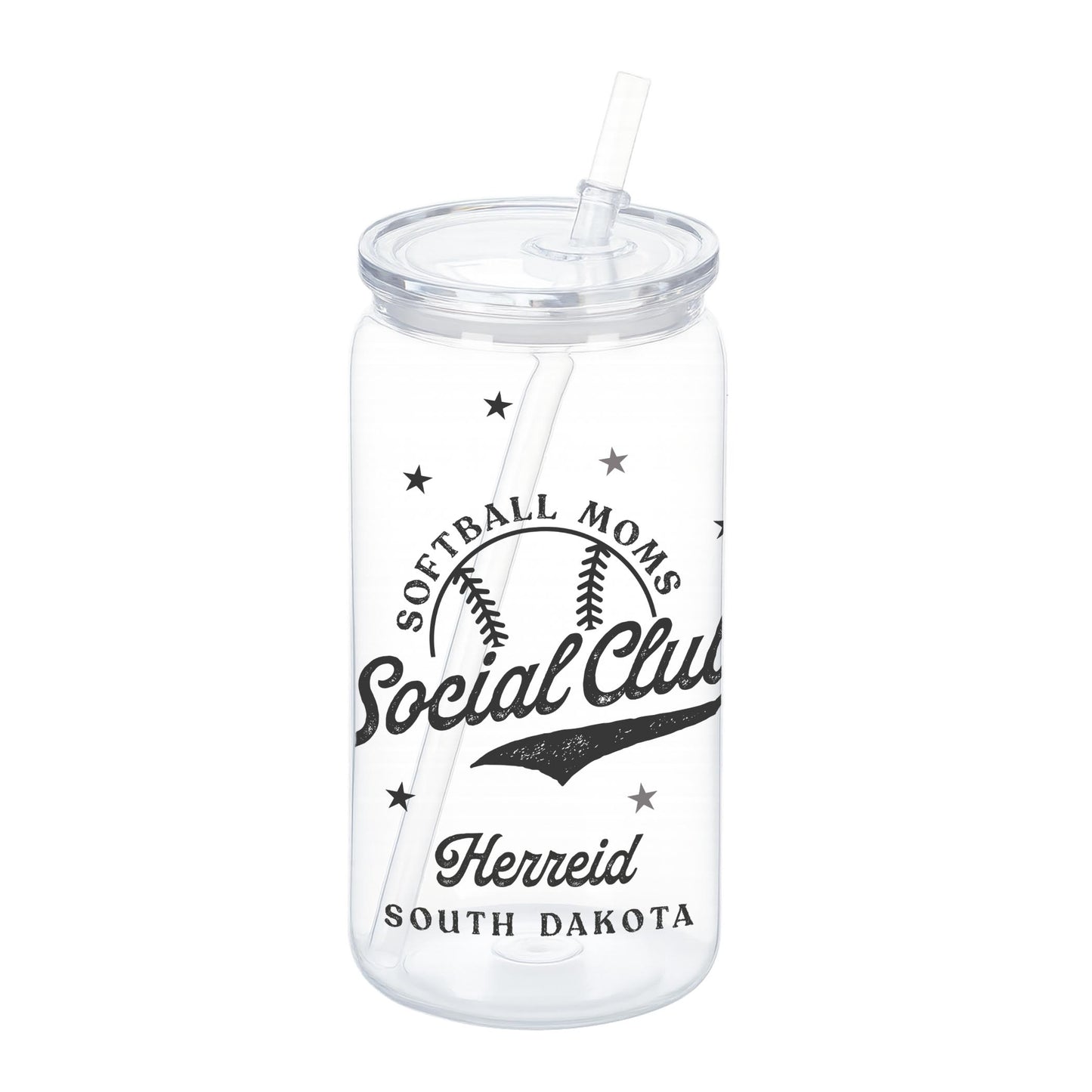 16oz Acrylic Plastic Tumbler-Softball Mom | Custom | Your Hometown -0