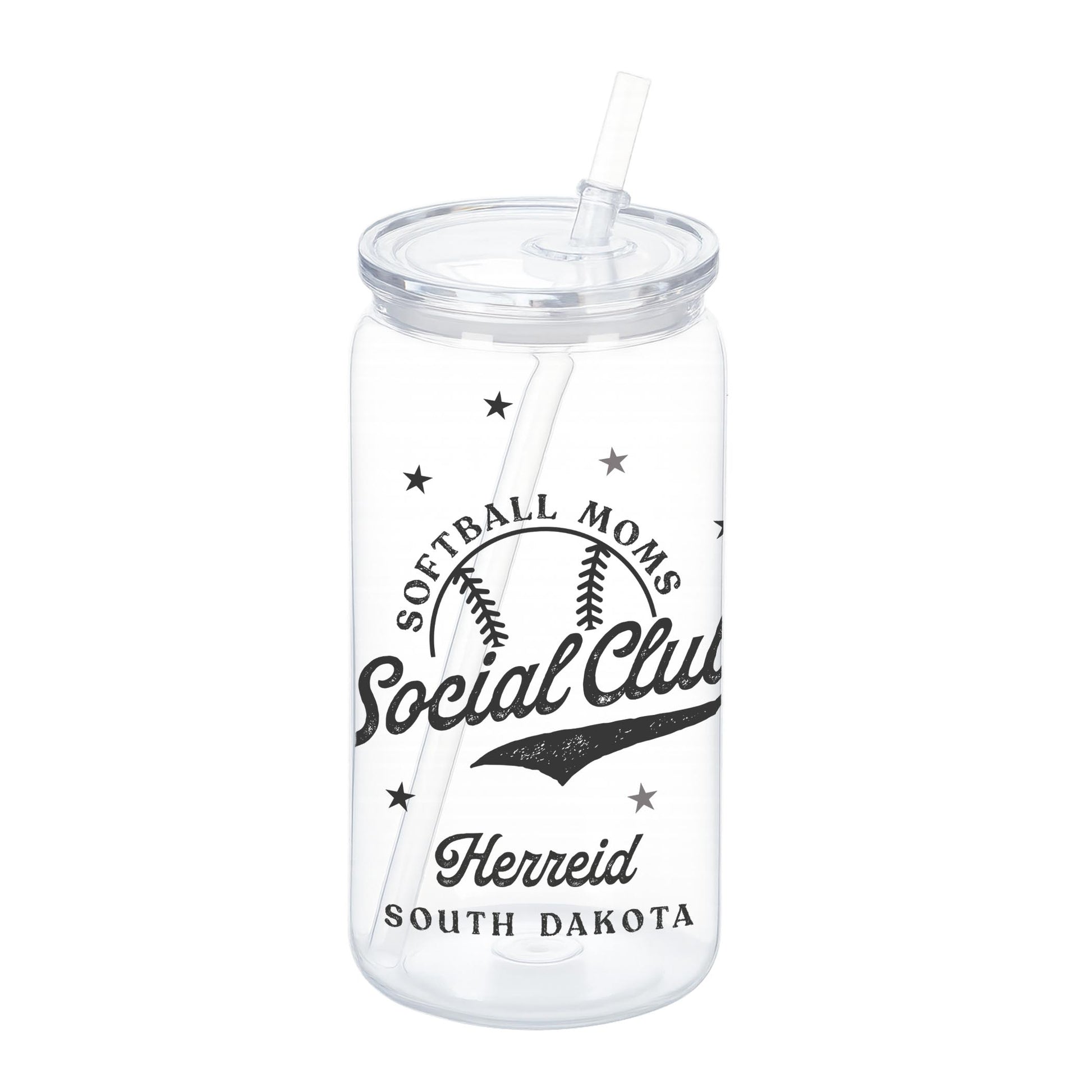 16oz Acrylic Plastic Tumbler-Softball Mom | Custom | Your Hometown -0