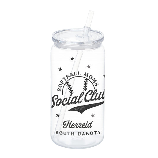 16oz Acrylic Plastic Tumbler-Softball Mom | Custom | Your Hometown -0