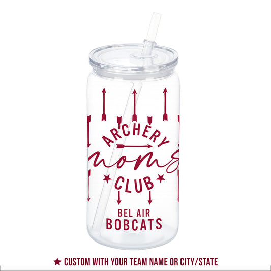 16oz Acrylic Plastic Tumbler-Archery Mom | Hometown | School Team