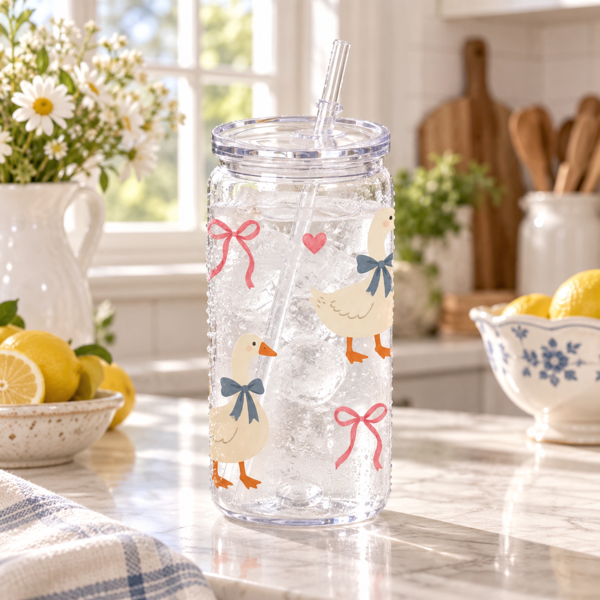 16oz Acrylic Plastic Tumbler-Vintage Goose