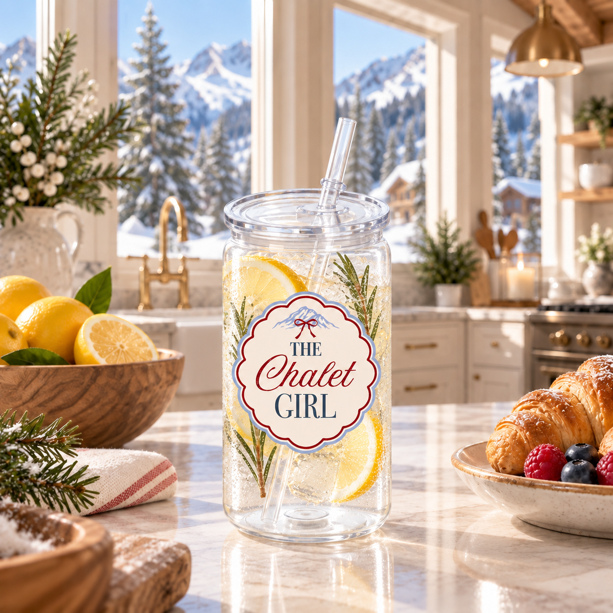 16oz Acrylic Plastic Tumbler-Chalet Girl