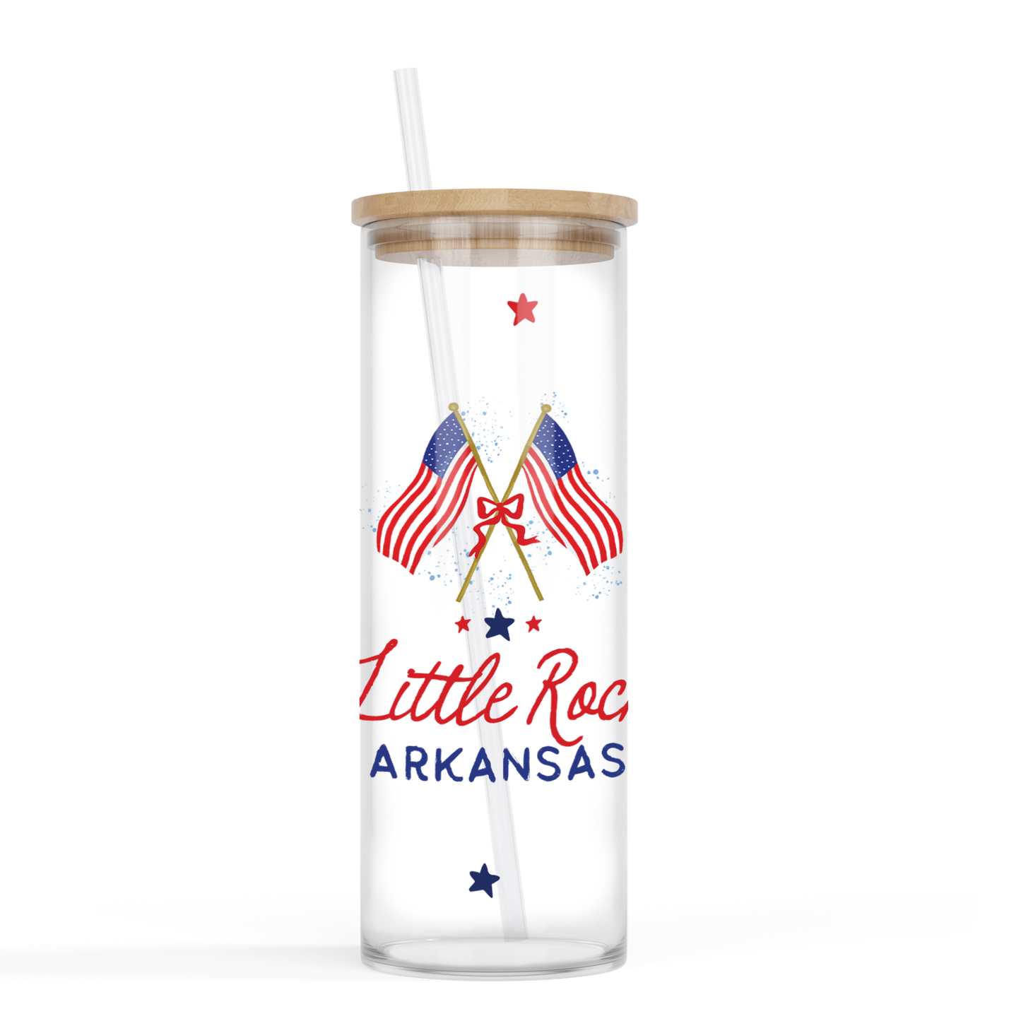 Love+Local 24oz. Glass Tumbler | American Summer Flag