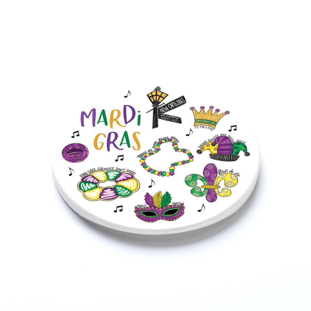 Car Coaster-Mardi Gras Icons