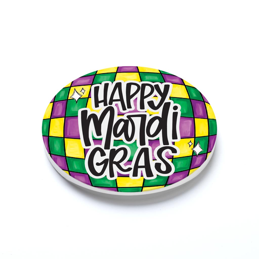 Car Coaster-Mardi Gras Disco Ball