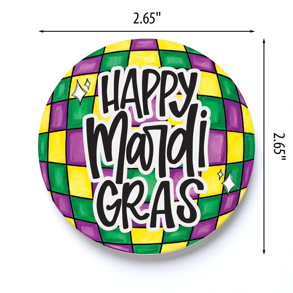 Car Coaster-Mardi Gras Disco Ball