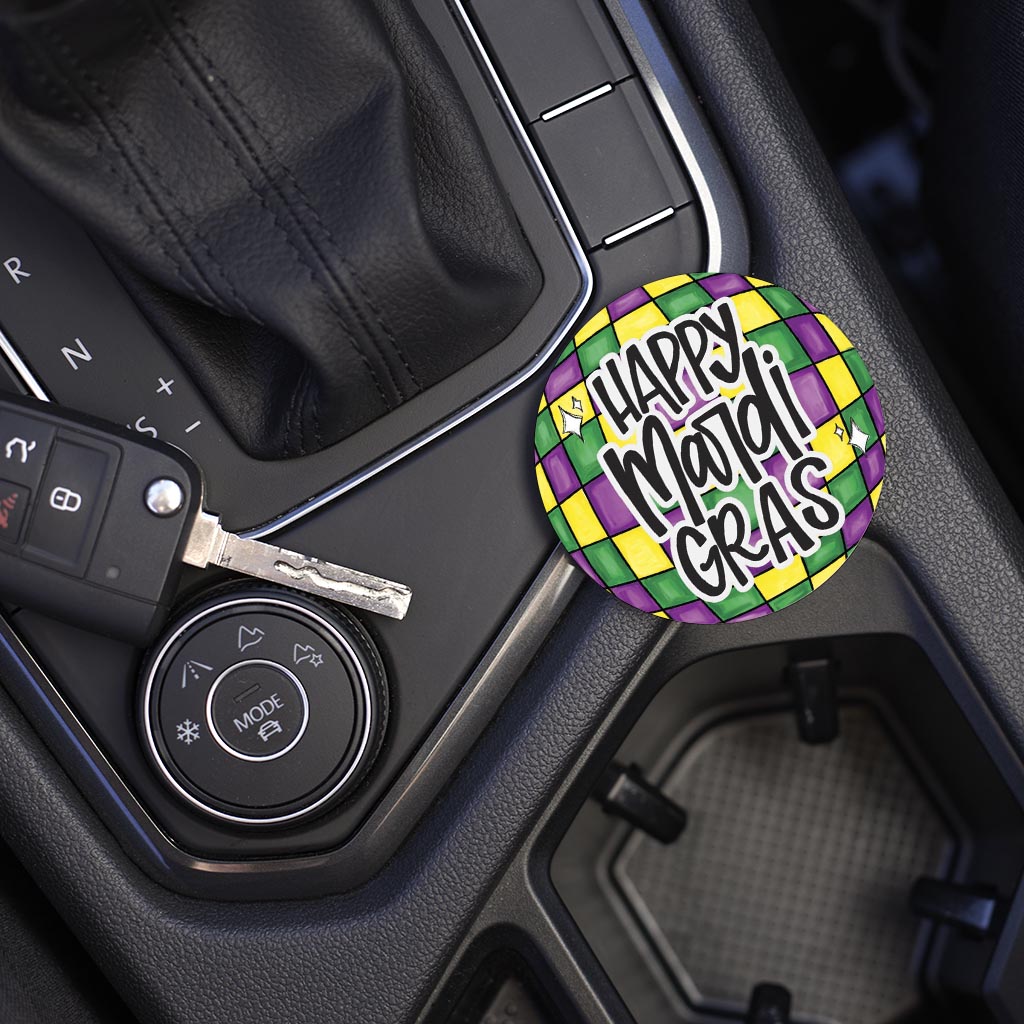 Car Coaster-Mardi Gras Disco Ball