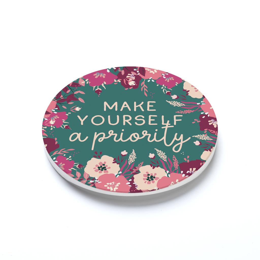 Car Coaster-Make Yourself A Priority -1