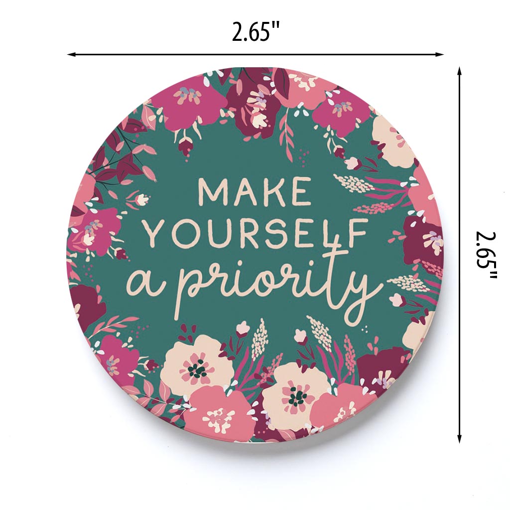 Car Coaster-Make Yourself A Priority -3