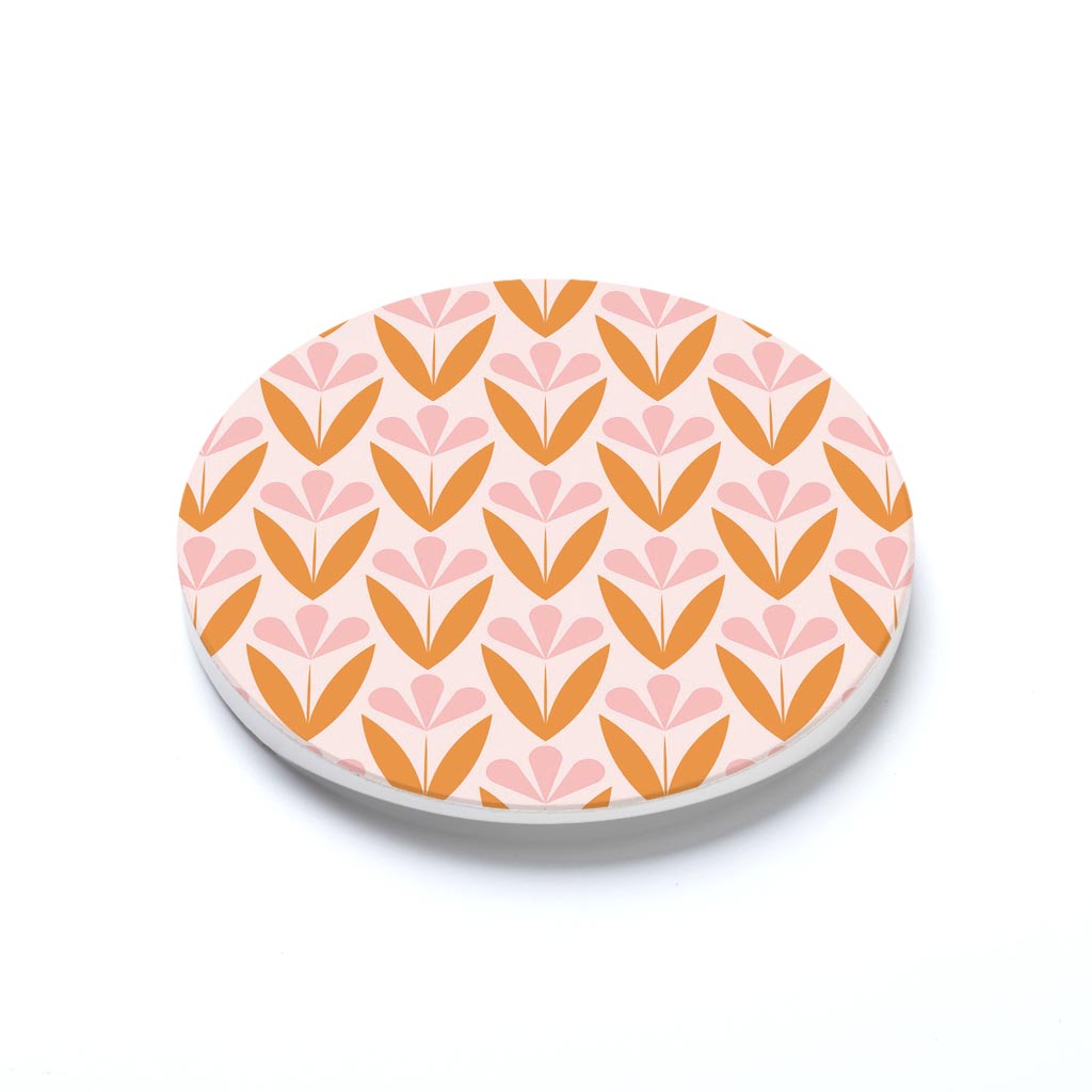 Car Coaster-Groovy Flower Pattern 3 -1