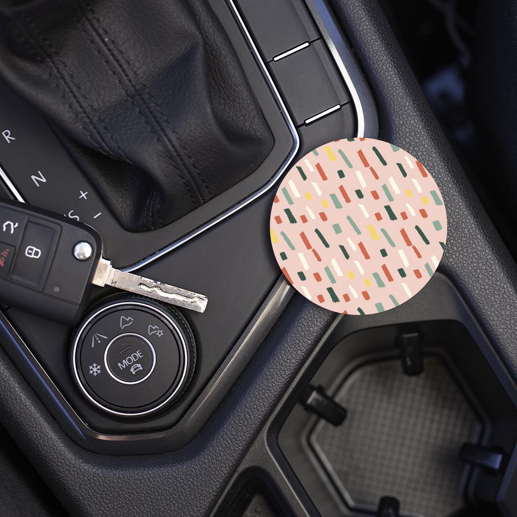 Car Coaster-Retro Painted Swatch Pattern 3 -5