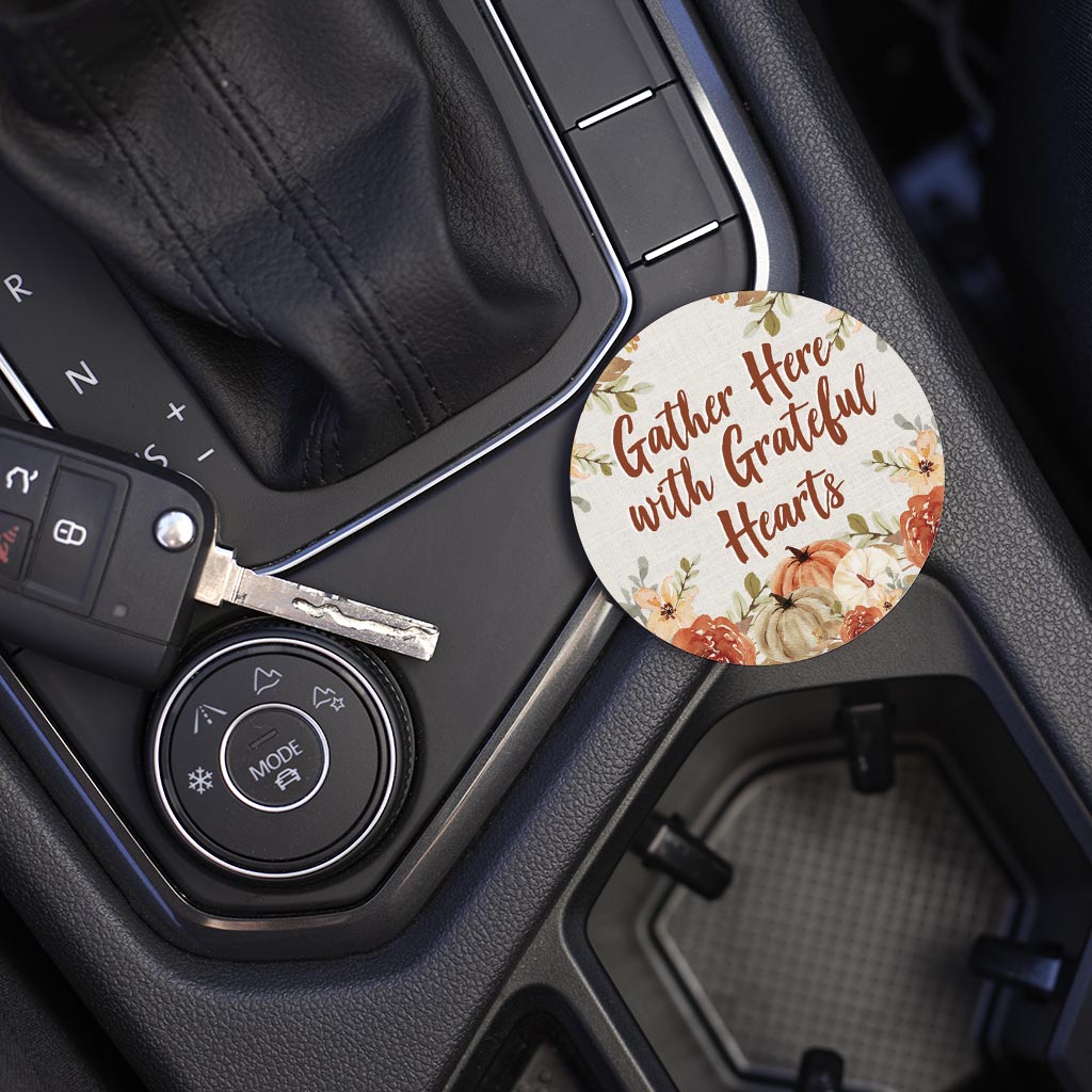 Car Coaster-Fall Florals Gather Here -5