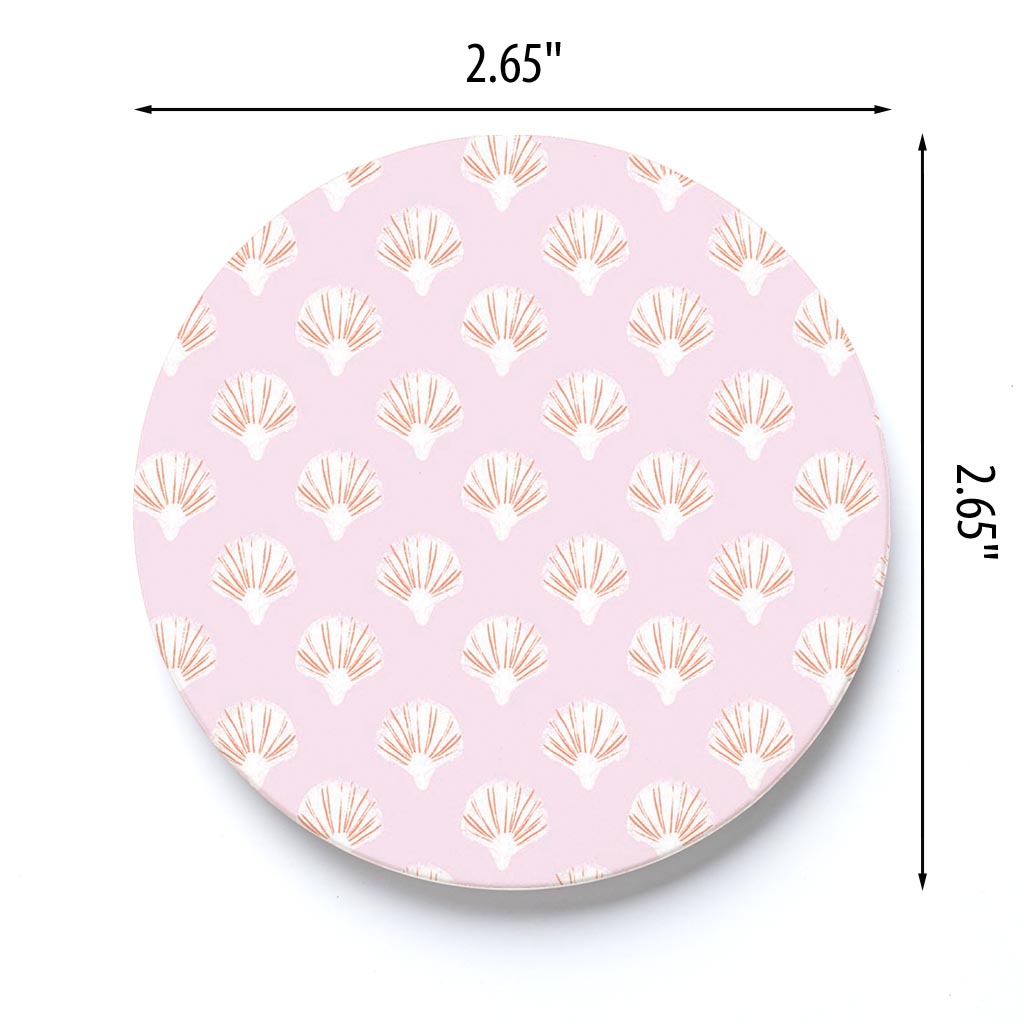 Car Coaster-Pink Shell Pattern -3