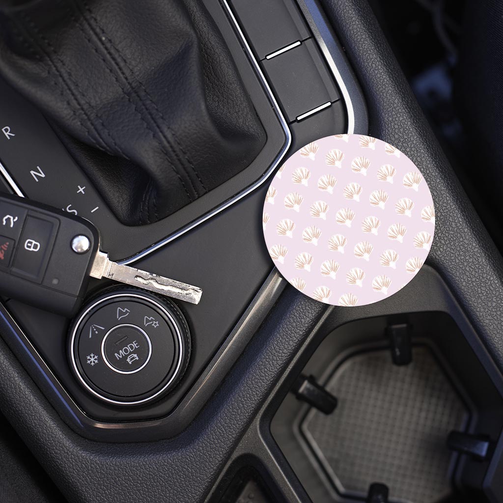 Car Coaster-Pink Shell Pattern -5