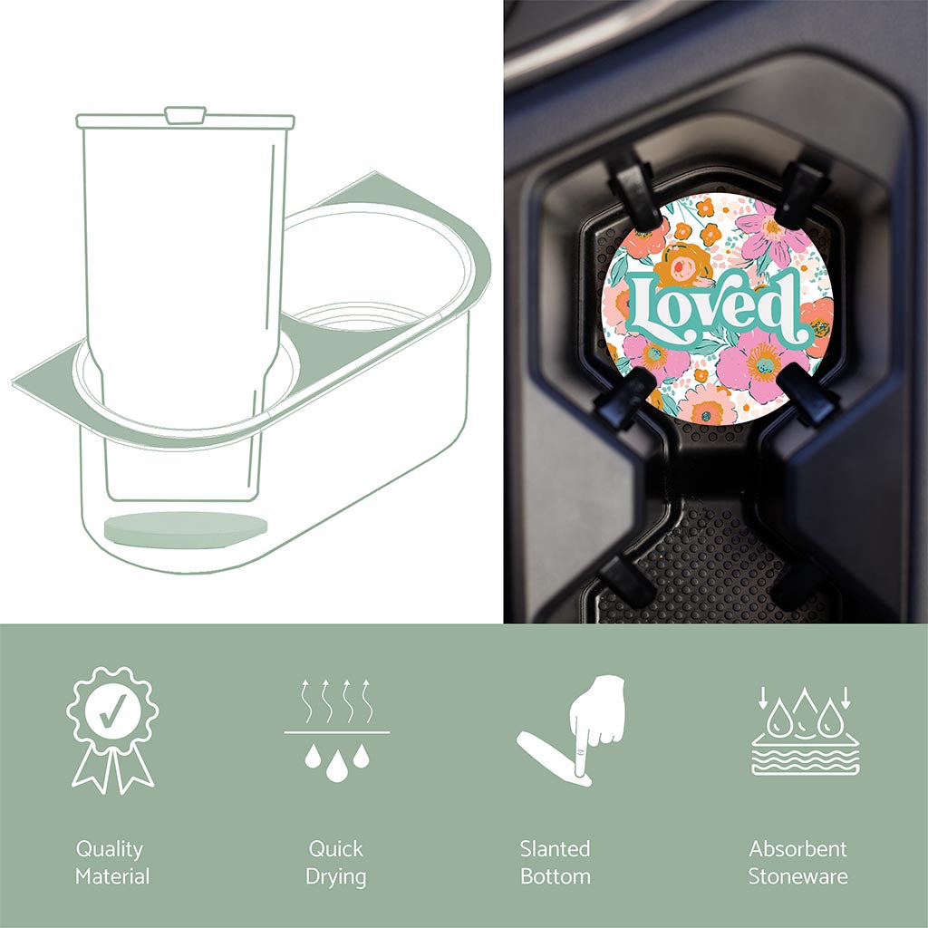 Car Coaster-Kalia Floral Loved -6