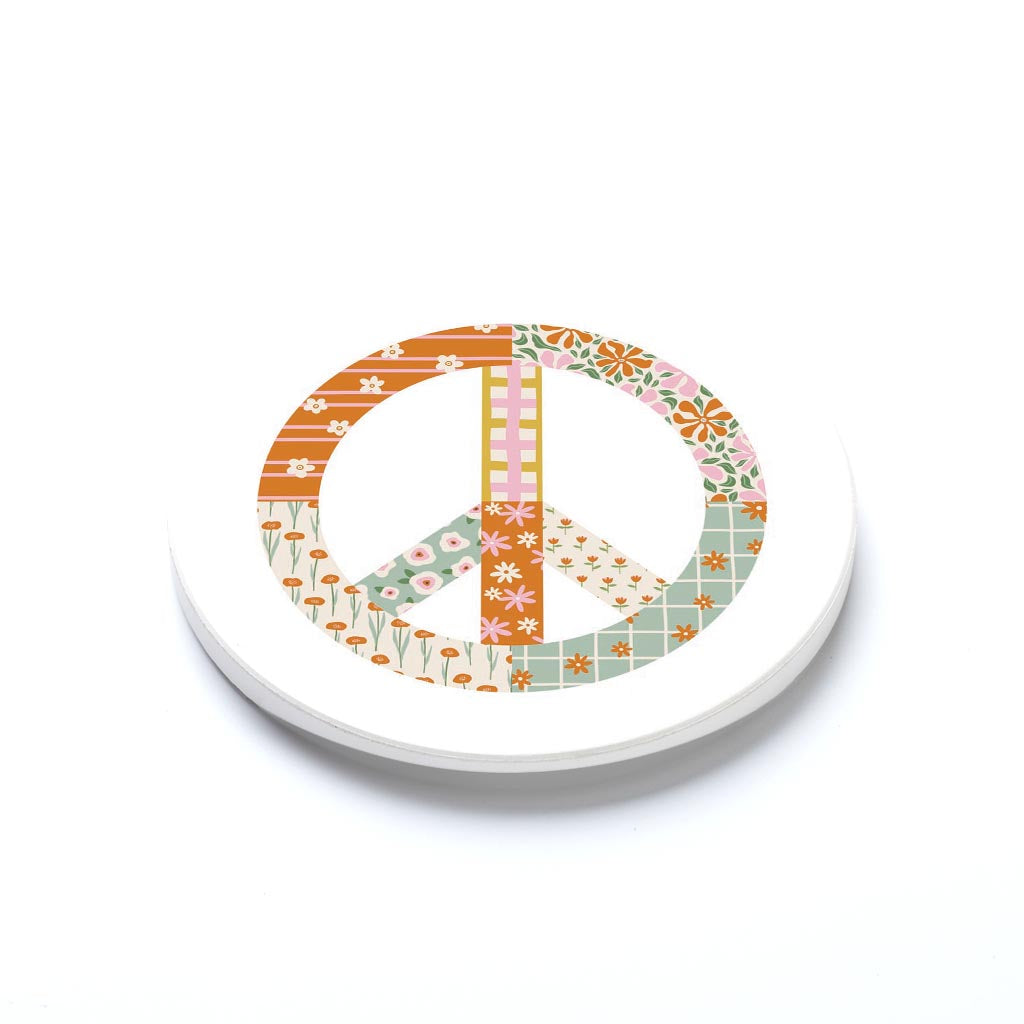 Car Coaster-Spring Patch Peace Sign