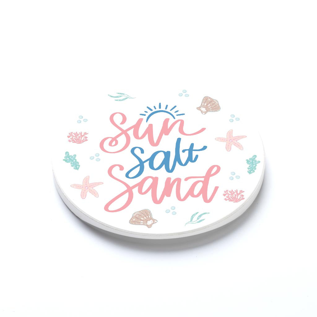 Car Coaster-Coastal Sea Turtles Sun Salt Sand