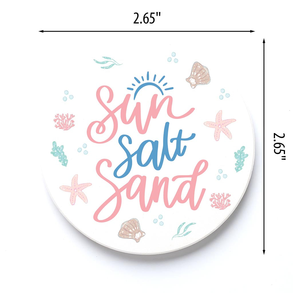 Car Coaster-Coastal Sea Turtles Sun Salt Sand