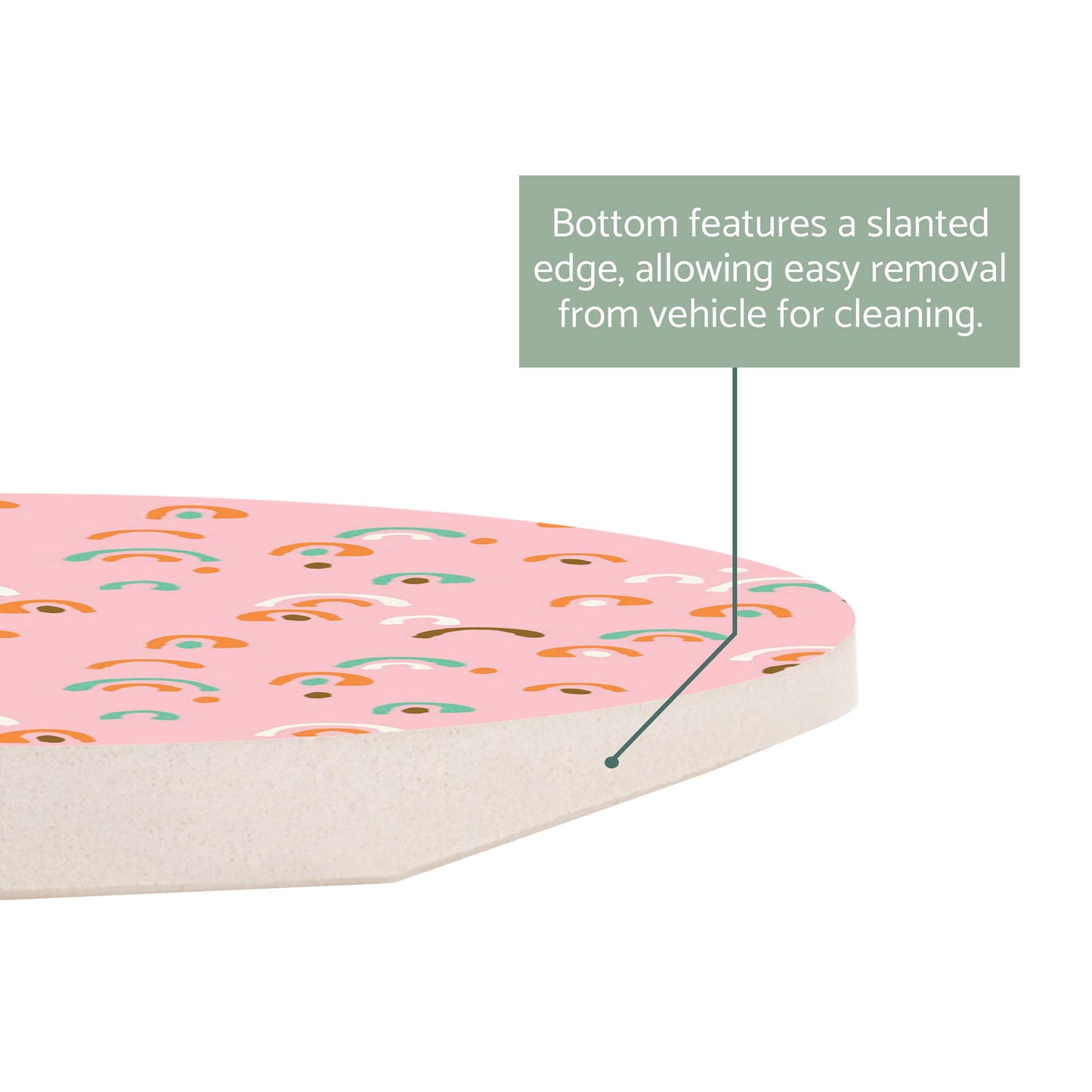 Car Coaster-Bright Whimsical Pink Pattern -2