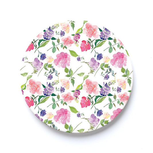 Car Coaster-Floral Watercolor Pattern 1 -0