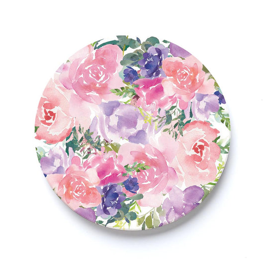Car Coaster-Floral Watercolor Pattern 3 -0