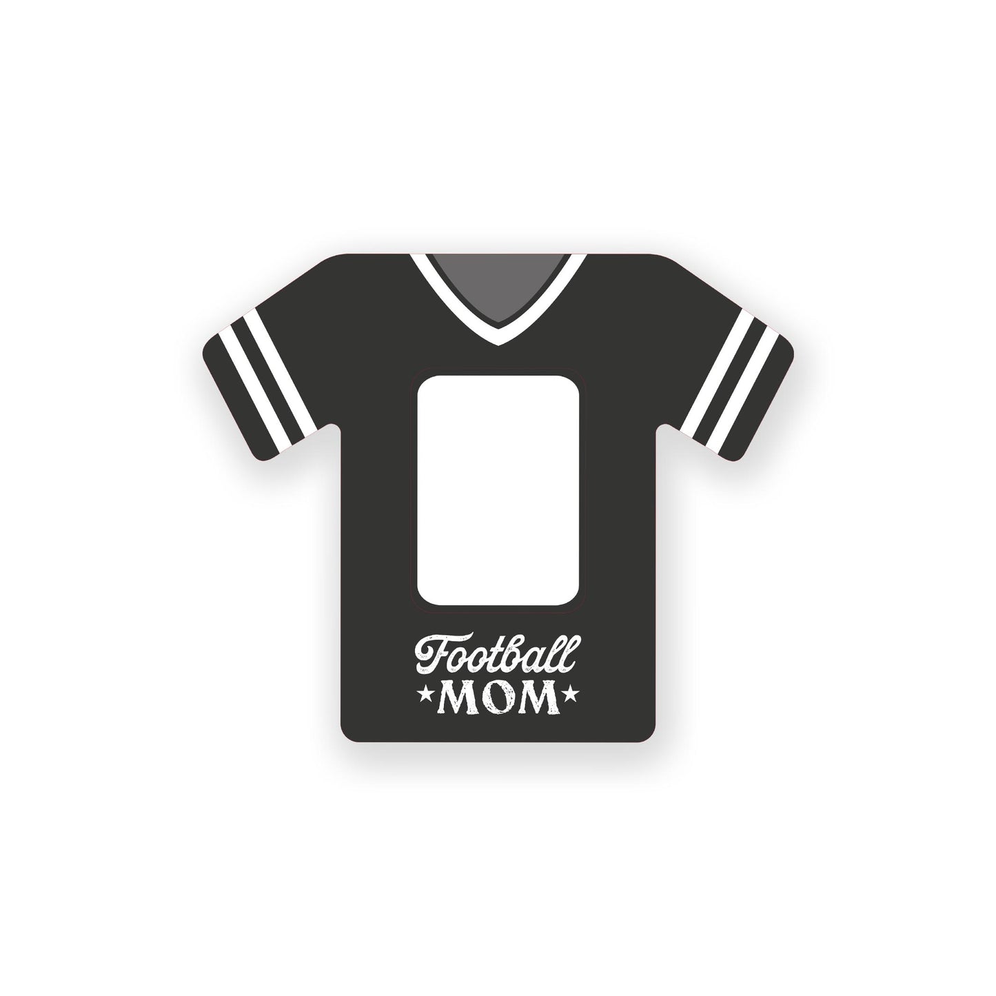Wooden Cutout Frame-Football Mom -0